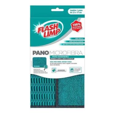 Imagem de Pano De Microfibra Para Limpeza Banheiro Pia Vidro Azulejo Cor Azul-tu