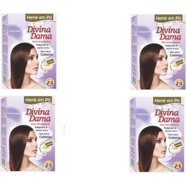 Imagem de Hene em Po Divina Dama 04x50gr Jaborandi ( Cores: Incolor, Chocolate, 