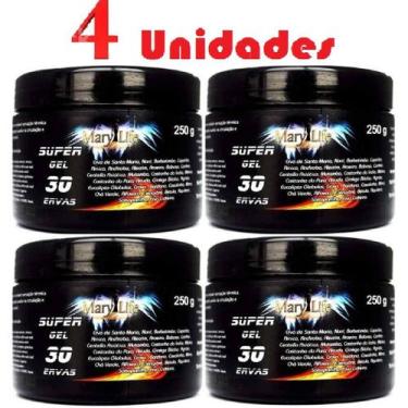 Imagem de Combo 4 Super Gel 30 Ervas 250g Super Potencia Para Conforto - Mary Li