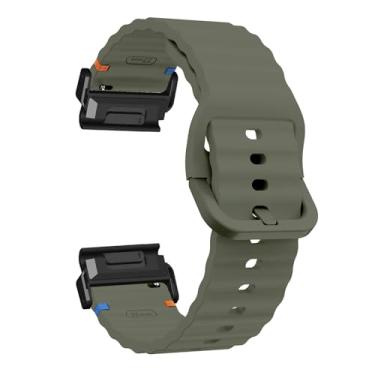 Imagem de Pulseira Esportivas Compatível com Garmin Fenix 5X GPS/Fenix 5X Puls, Silicone Macio com Fivela Ajustável Band de Substituição para Garmin Fenix 5X/Fenix 5X Puls Pulseiras para Homens e Mulheres (7)