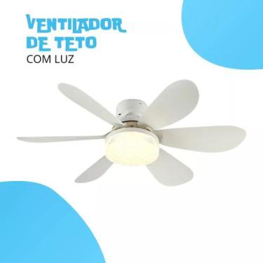 Imagem de Ventilador De Teto Silencioso Com Lâmpada Bivolt 6 Pás 3 Velocidades c