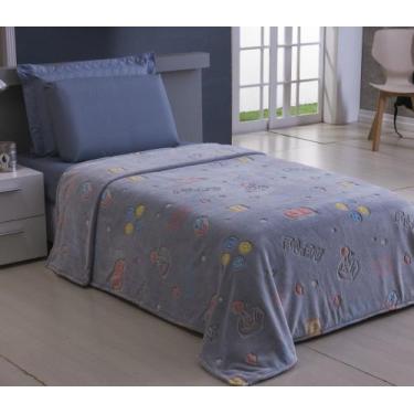 Imagem de Cobertor INFANTIL estampado BRILHA NO ESCURO manta flannel  - SAFIRA E