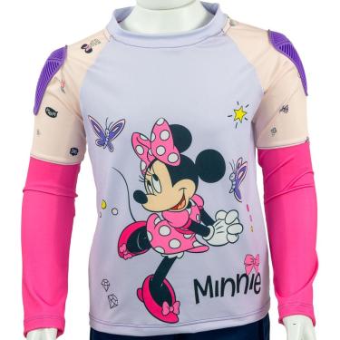 Imagem de Camiseta de Proteção Solar UV 50+ Esportiva Juvenil Gola Redonda Minnie Nathor