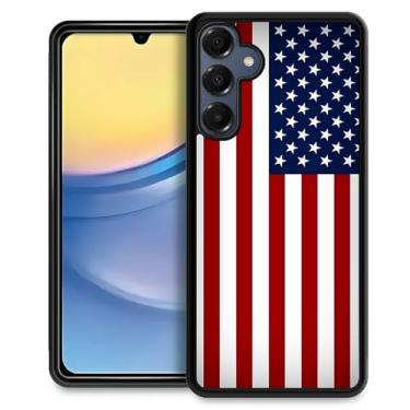 Imagem de CARLOCA Compatível com Samsung Galaxy A16, padrão vermelho e azul bandeiras americanas para meninas ultra proteção à prova de choque silicone macio TPU antiderrapante traseira