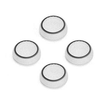 Imagem de Capa para polegar de silicone Joystick com aderência analógica, capa para PS4 PS3 Xbox One Xbox 360 Wii U NS Pro Controller (branco-preto)
