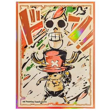 Imagem de Black Lotus 60 peças, 67 x 92 mm, tinta holográfica piscando, arte de carregamento de anime, capas de cartão para cartões colecionáveis e cartões de tamanho padrão (Tony Chopper)