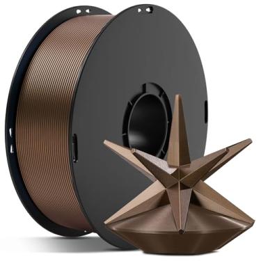Imagem de ANYCUBIC Filamento De Seda, Impressão 3D Brilhante E Sem Obstruções, Semelhante A Metal, Com Precisão Dimensional 1,75 Mm ± 0,02 Mm, Carretel 1 Kg (2,2 Lbs), Cobre Metálico