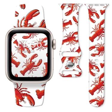 Imagem de Pulseira de relógio compatível com Apple Watch séries 10, 9, 8, 7, 6, 5, 4 e 3 Ultra SE, para mulheres e homens, pulseiras de silicone substituíveis para iWatch de 38 mm, 40 mm, 41 mm e 42 mm