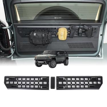 Imagem de Prateleira de carga Molle para porta traseira da Yinanlutos, compatível com Hummer EV SUV 2024 2025, acessórios para pendurar na porta do porta-malas traseira, organizador de armazenamento