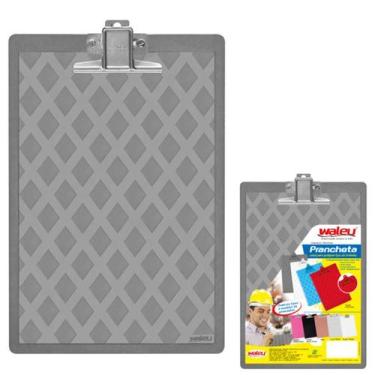 Imagem de Prancheta Acrílico OF Fumê Metal Escritório Organização - Waleu