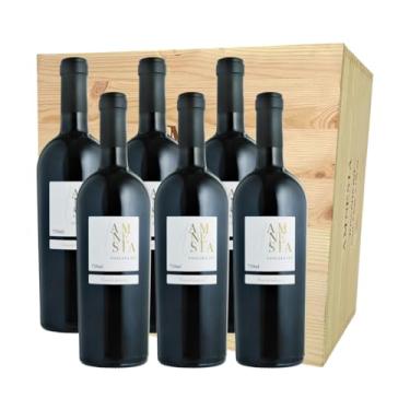 Imagem de Vinho Amnésia Supertoscano IGT Tinto, Kit com 6 Garrafas em Caixa de Madeira, 750ml