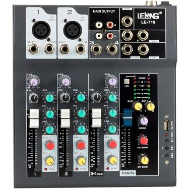 Imagem de Mesa de Som Digital Mixer USB 4 Canais Bluetooth MP3 Player