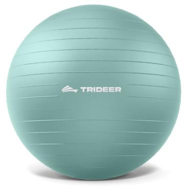 Imagem de Trideer Bola de ioga – Bola de exercício para treino de pilates estabilidade – Antiexplosão e antiderrapante para fisioterapia, parto, alongamento e treino central, cadeira de escritório, assento