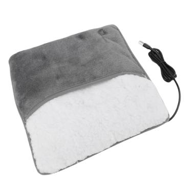Imagem de Brrnoo Aquecedor Elétrico de Pés, Almofada de Aquecimento de lã Macia Alimentada por USB Com Termostato Inteligente, para Pés, Mãos, Cintura, Abdômen, Uso Em Escritório Doméstico