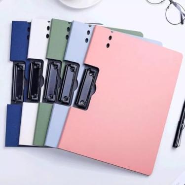 Imagem de Pasta Prancheta A4 com Clip Duplo para Escritório, Prancheta Executiva com Capa Rígida, Suporte Firme para Documentos, Ideal para Anotações e Organização no Dia a Dia (PRETO,1 PEÇA)