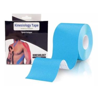 Imagem de Kinesiology Tape Fita Kinésio Sportstape Bandagem Elástica, Azul