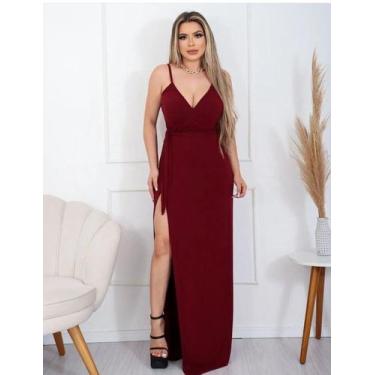 Imagem de Vestido Longo Regata Transpassado Tipo Hobby Envelope - luh may, Rubi,