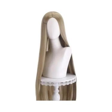 Imagem de Peruca Cosplay Loira Rosa Roxa De 40 Polegadas Longa Lisa Com Divisão 