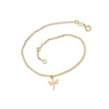 Imagem de Tornozeleira folheada a ouro com libélula - 550610 - Rommanel Tamanho:25