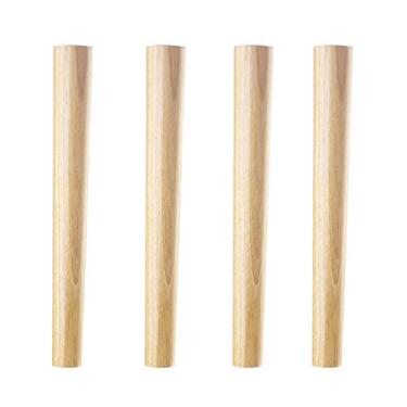 Imagem de Pernas de mesa de madeira maciça, pernas de substituição de sofá, pés de armário de móveis de madeira de borracha, pernas cônicas de armário, pés de mesa, pernas de suporte nórdico moderno, para