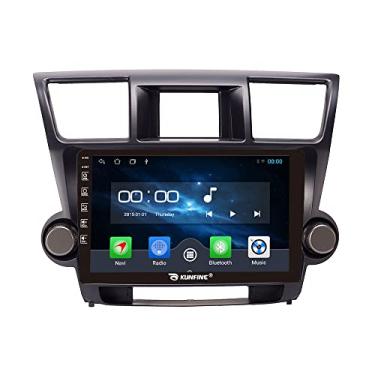 Imagem de Rádio GPS estéreo de navegação Android para carro, visor de câmera reversa, tela sensível ao toque IPS de 10 polegadas, tablet pad pad para Toyota Highlander 2008-2013, se aplicável Quad Core 2G + 32G
