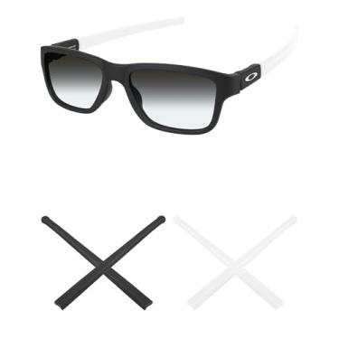 Imagem de Mryok 2 pares de meias de reposição para óculos Oakley Marshal MNP – Branco e preto