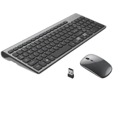 Imagem de Kit Teclado e Mouse Sem Fio 2.4g Ultra-Fino Recarregável DW-8078 - Dur