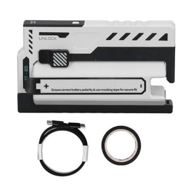 Imagem de Carregador de Bateria Portátil, Carregador de Bateria de Lítio Substituível 2 Em 1, Estojo de Carregamento para Bateria de Lítio 20700 Com Cabo de Carregamento, Banco de Energia