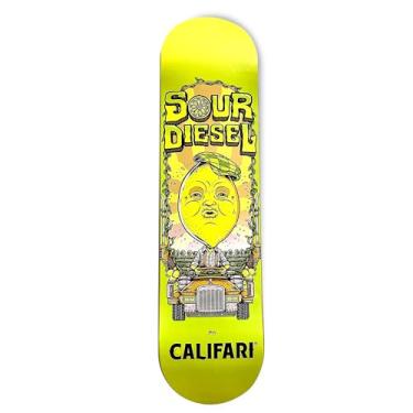 Imagem de Califari 's Sour Diesel Skate Deck - Deck de madeira de bordo de 81 cm com decoração de arte Califari - Pronto para montagem na parede ou apenas adicionar caminhões e rodas