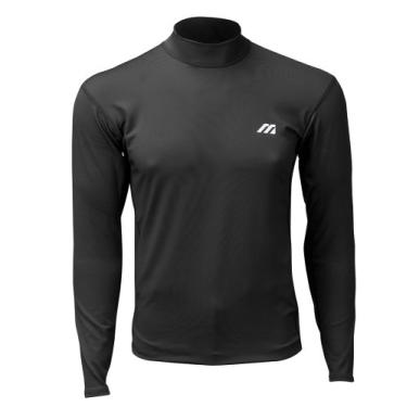 Imagem de Mizuno Camiseta masculina de manga comprida elástica Premier (preta, GG)