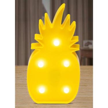 Imagem de Luminária Amarela Formato Abacaxi 25cm Decorativa 5 Lampadas - JW SHOP