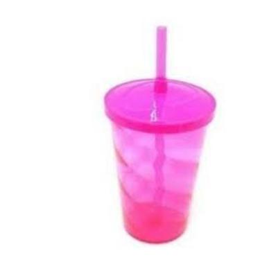 Imagem de COPO TWISTER ACRÍLICO 400ML unidade - COMIX, ROSA NEON