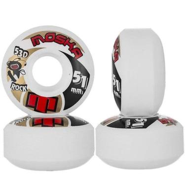 Imagem de Rodas Para Skate Moska Rock 51mm Dureza 53D Branca