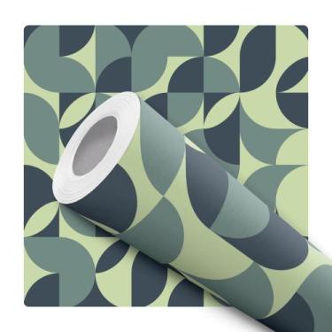 Imagem de Papel De Parede Adesivo Lavável Cozinha Formas Geométricas Abstratas T