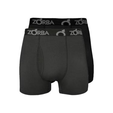 Imagem de Kit com 2 Cuecas Boxer com Abertura Zorba 848 Colorido, Cinza, M