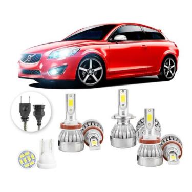 Imagem de Kit Lampadas Led Volvo C30 2011 A 2016 H11 H7 H11 20000lm - V10, Branc
