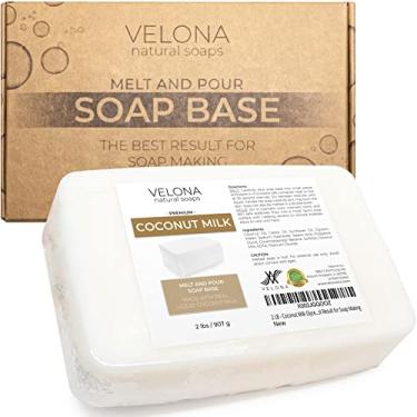 Imagem de velona 2 LB - Coconut Milk Glycerin Soap Base SLS/SLES Free | Melt and Pour | Natural Bar for The Best Result for Soap Making