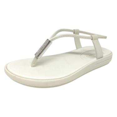 Imagem de Sandália Feminina Papete de Dedo Metalizado Conforto Moleca