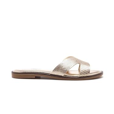 Imagem de Rasteira Feminina Lunna Dourada - Cód 634101-002 (Dourada, BR, Adulto, Numérico, 35)