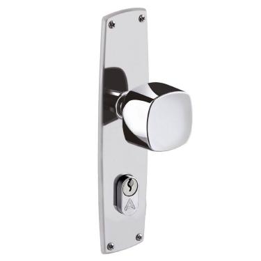 Imagem de Fechadura Entrada Classic Bola Espelho 5,5cm Polido Inox Aliança