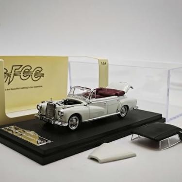 Imagem de 1:64 Scale 1959 Benz 300D Convertible Diecast Model Car with Soft Top, Multiple Colors, 6 Pack Collection (White)