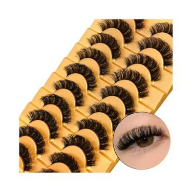 Imagem de Cílios Postiços 3D De Pelúcia De Mink Veltrinay Com Faixa Transparente