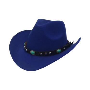 Imagem de Chapéu Feminino Estilo Étnico Com Corda Trançada, Chapéu De Cowboy Oci