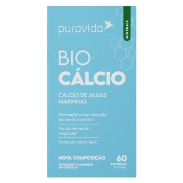 Imagem de Calcio Algas Marinhas 60 Capsulas Soft Gel - PuraVida-Unissex