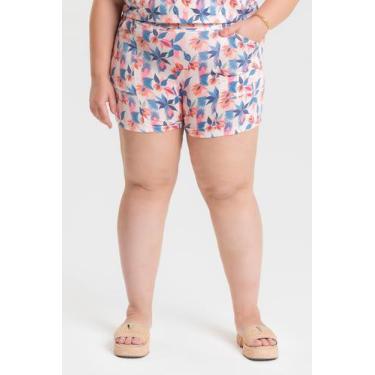 Imagem de Bermuda Feminina Plus size Estampada cós c/ Elástico c/ Bolso - Serena