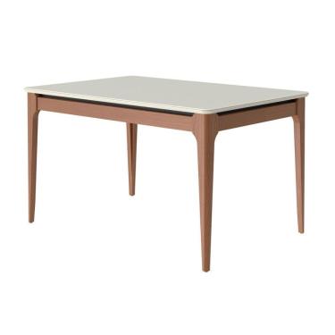 Imagem de Mesa de Jantar Retangular Addar 135 cm Natural com Off White