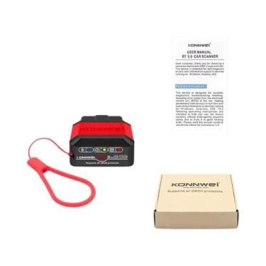 Imagem de Scanner OBD2 Bluetooth 5.0 Konnwei ELM327 V1.5 Ferramenta De Diagnósti