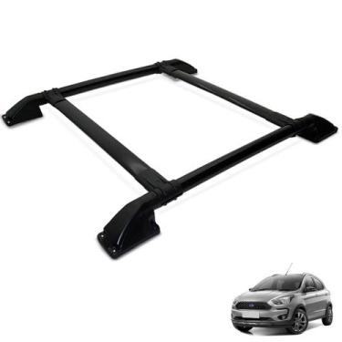Imagem de Rack De Teto Bagageiro Ford Ka 2014 a 2020 Tubolar Preto - Track