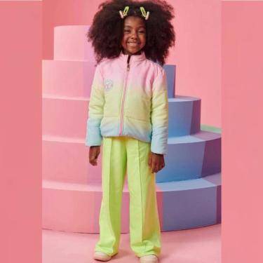 Imagem de Jaqueta Infantil Inverno Menina Puffer Em Nylon Bora Happy Color Tam 6