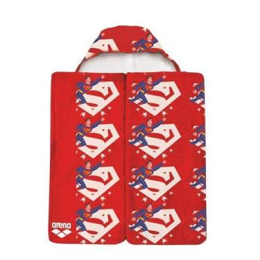 Imagem de Roupão De Banho Infantil Super Hero Poncho Superman Arena, Vermelho